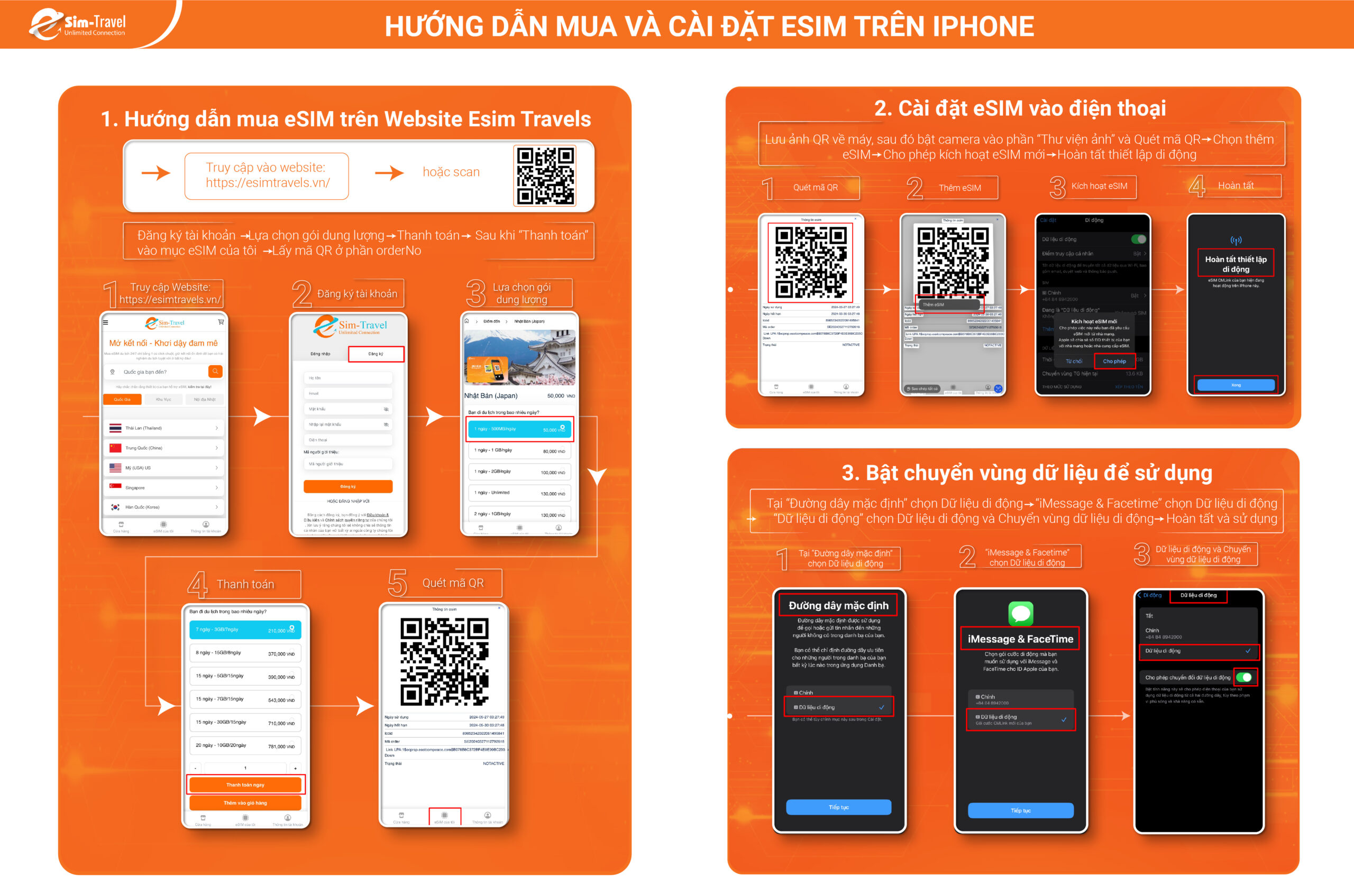 Hướng dẫn mua và cài đặt eSIM du lịch
