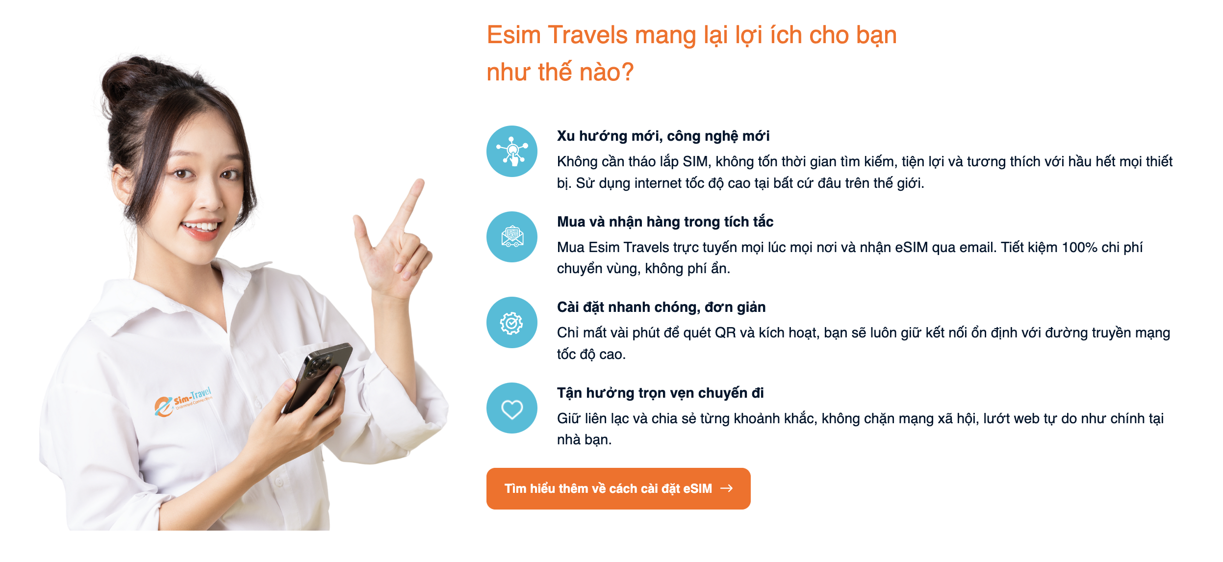 Esim Travels - nhà cung cấp eSIM uy tín hàng đầu