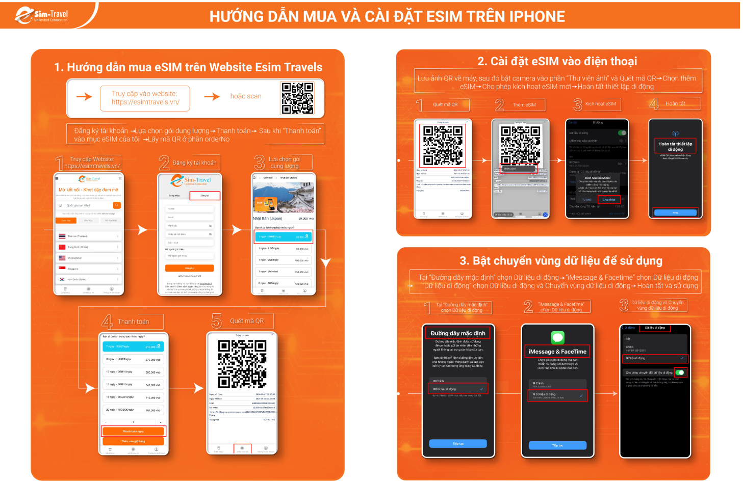 Hướng dẫn mua và cài đặt eSIM du lịch trên Iphone
