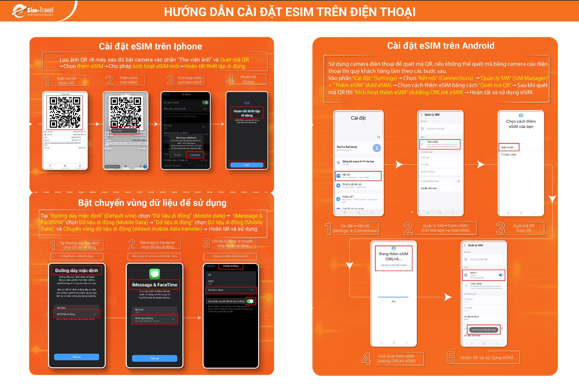 Hướng dẫn mua và cài đặt eSIM du lịch trên điện 