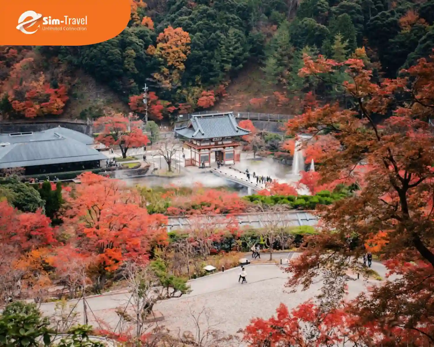 Sắc đỏ cam lãng mạn mùa thu Osaka