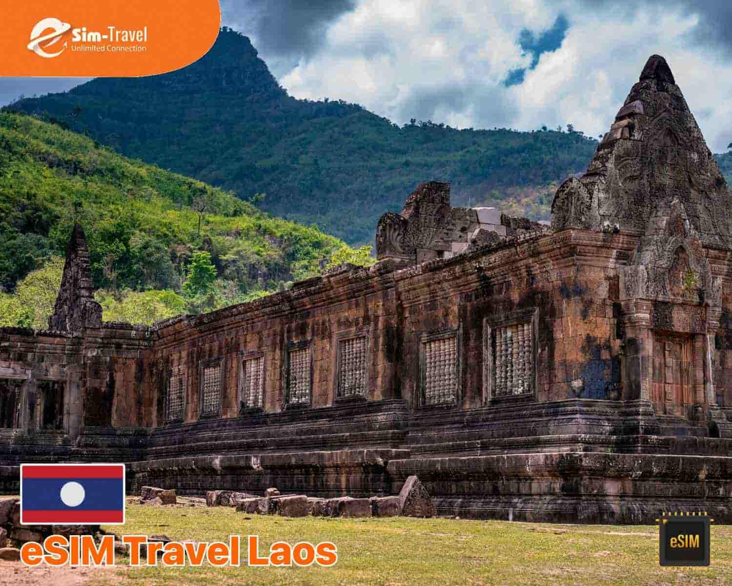 eSIM Laos truy cập Internet ngay khi hạ cánh, không cần SIM vật lý.