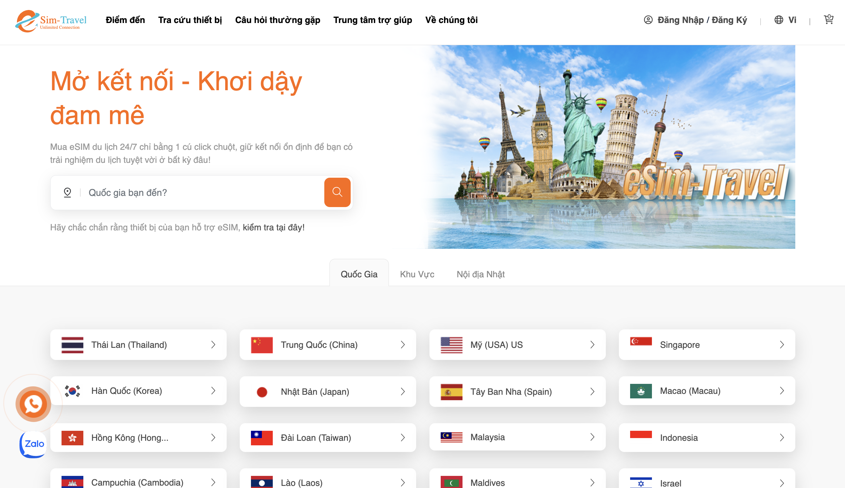 Esimtravels - nhà cung cấp esim đa quốc gia uy tín 