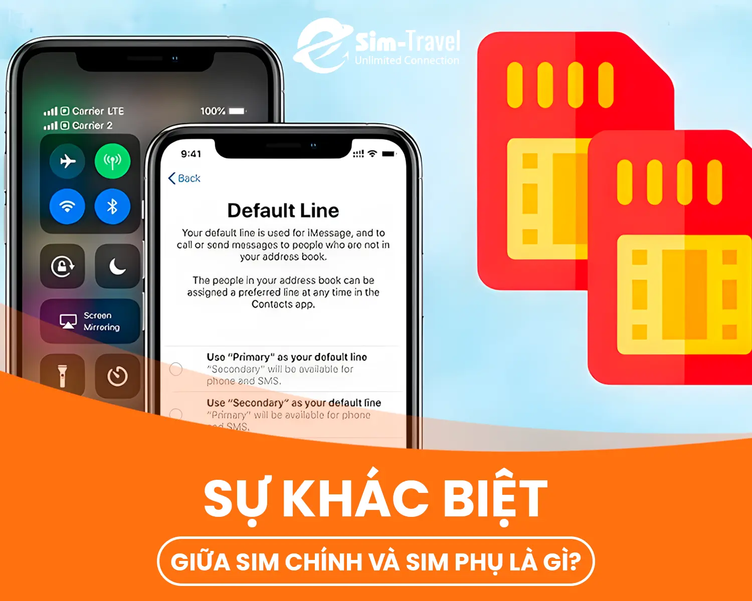Sự khác biệt của hai loại sim chính và phụ