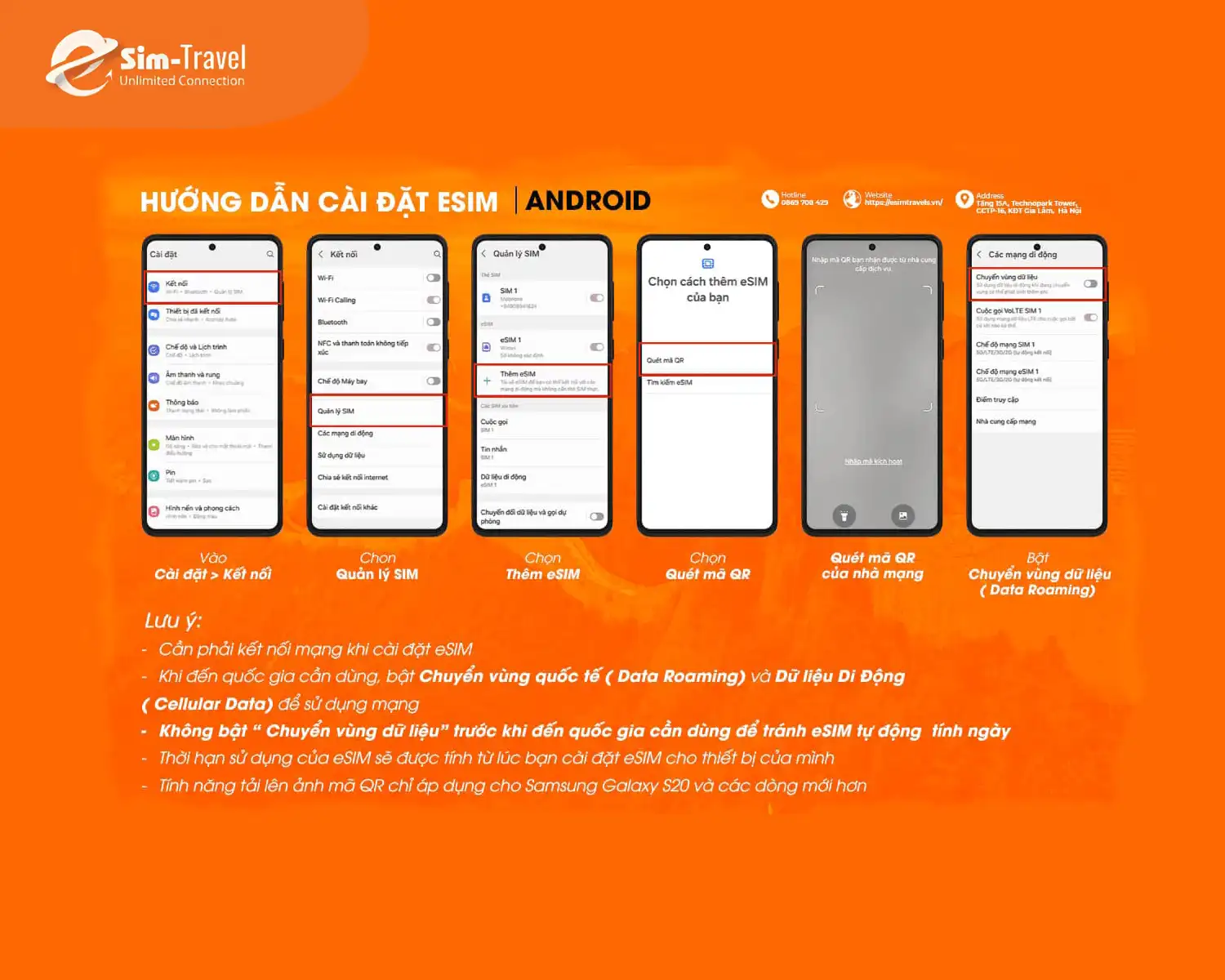 Hướng dẫn cài đặt eSIM trên thiết bị Android
