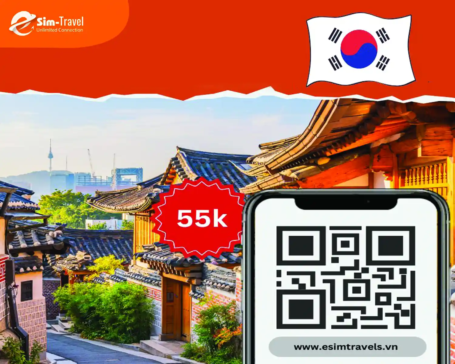 Kết nối mạng ở Hàn đơn giản hơn với sim du lịch