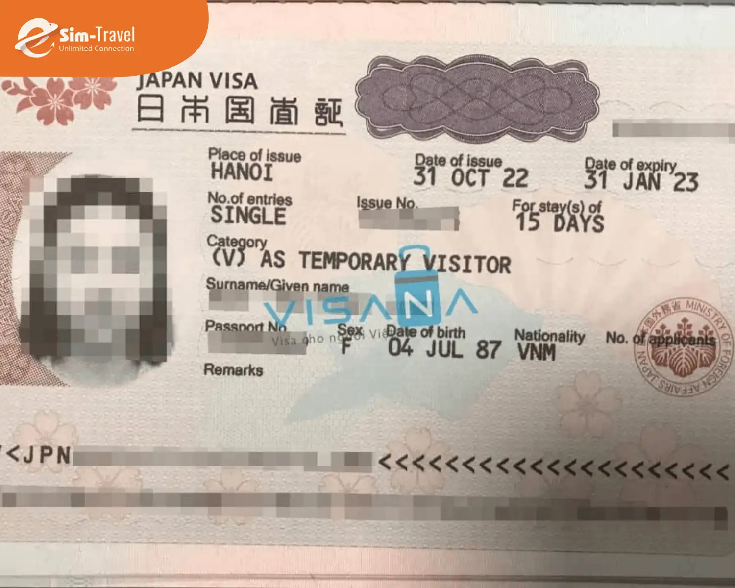 Visa du lịch ngắn hạn phổ biến nhất với thời gian lưu trú tới 15 ngày