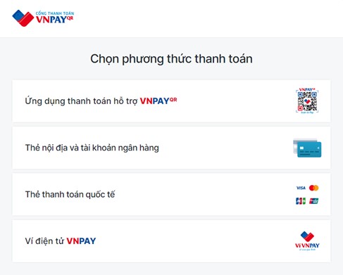 Tổng hợp phương thức thanh toán VNPay